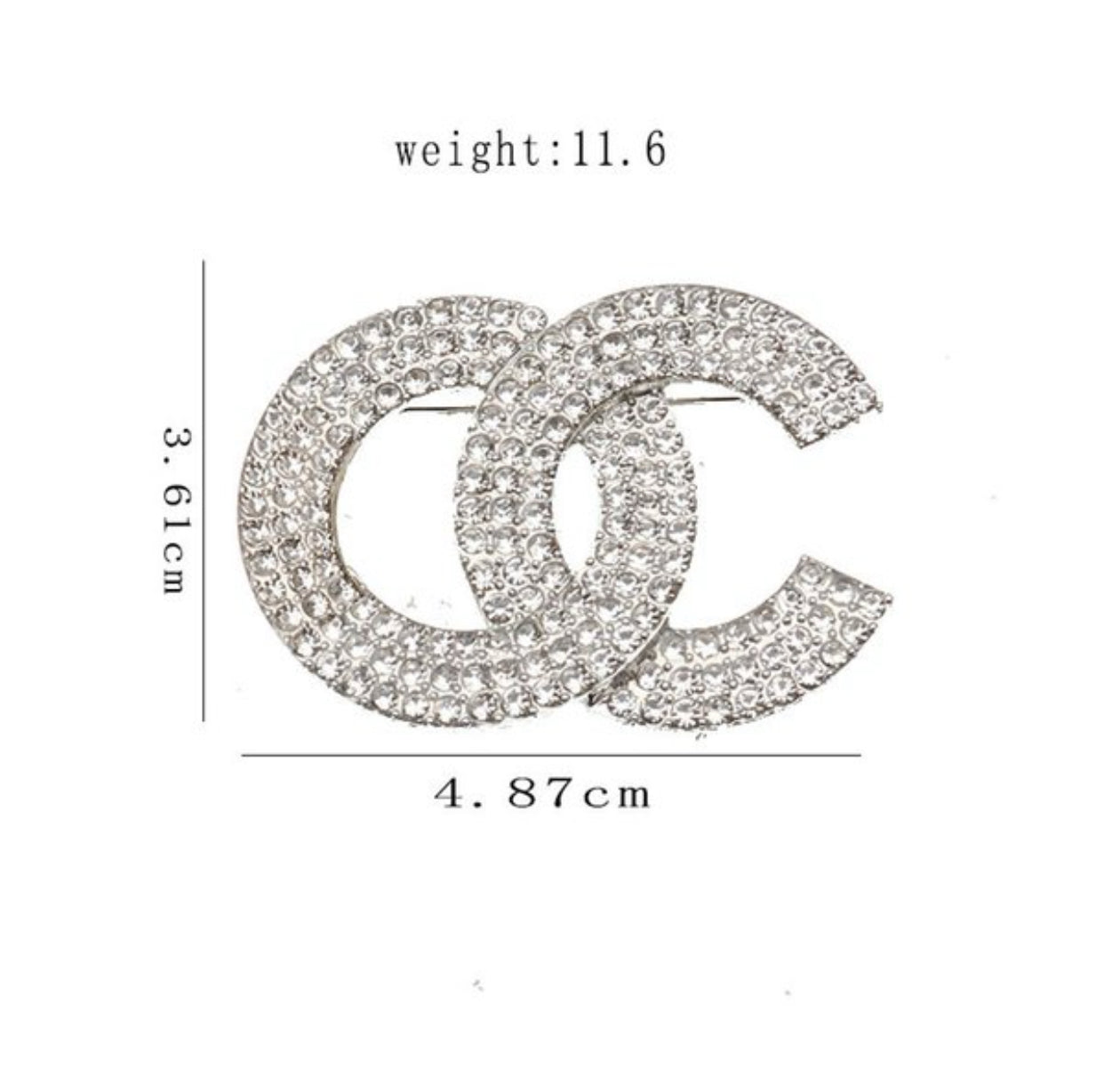 Designer Band Letter Brooches
