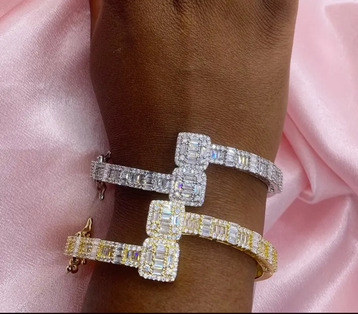 New Bling Open Square Bracelet