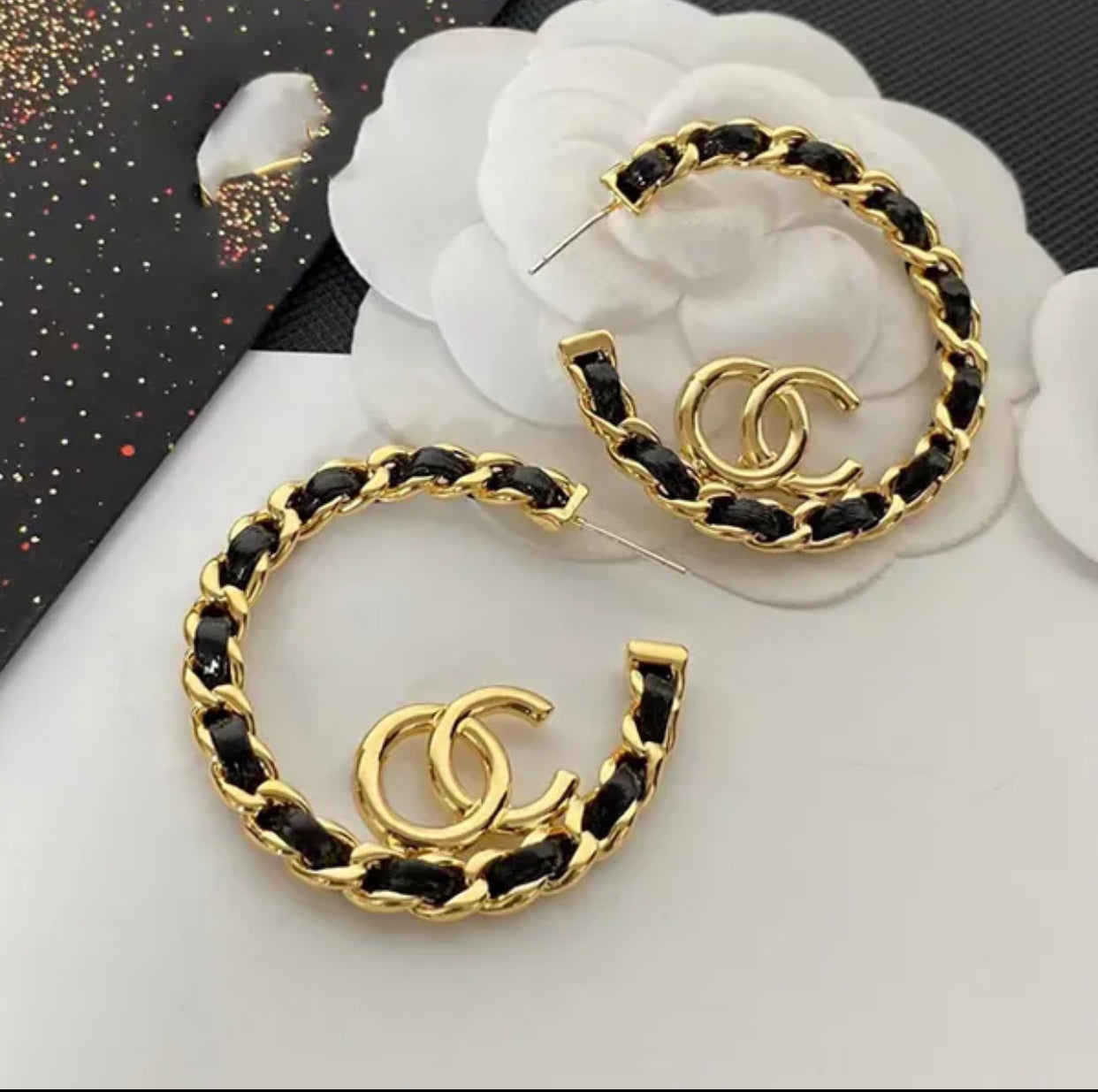 Luxury Brand Letter CC Hoops Earrings