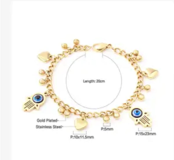 Blue Evil Eye Bracelet