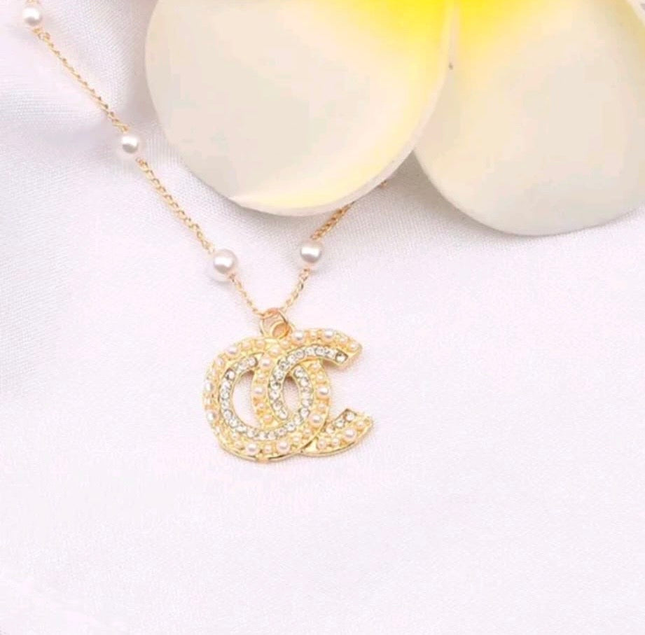 Designer Brand CC Pearl necklace