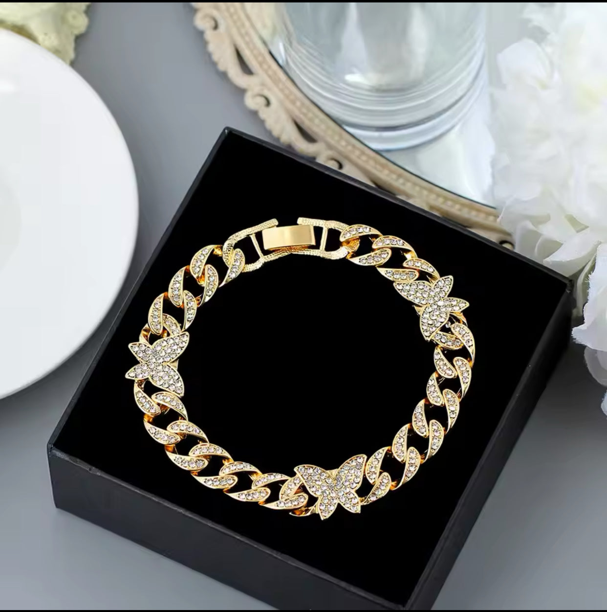 Butterfly Crystal Anklet