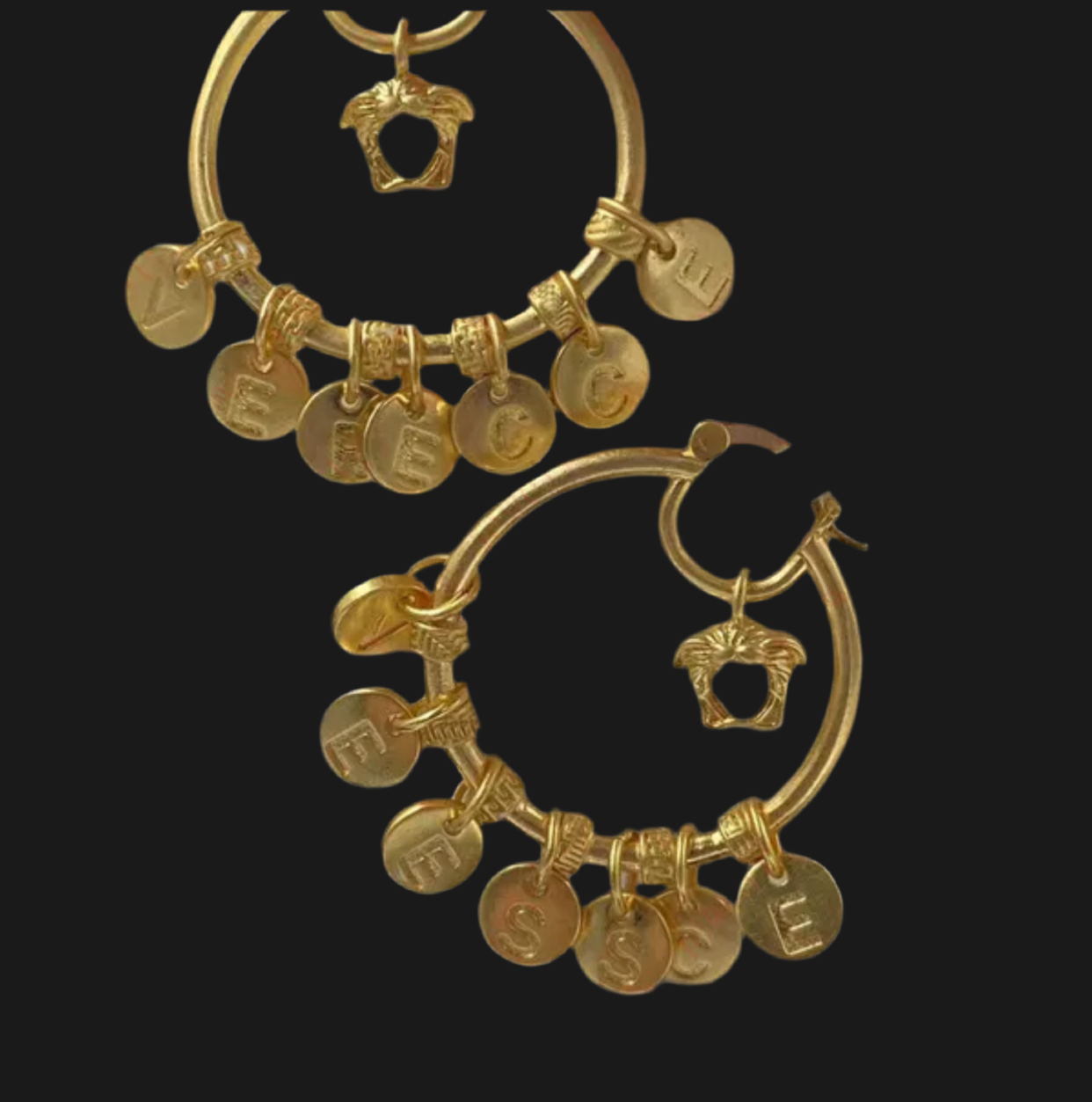 Fashion designer Hoops Earrings