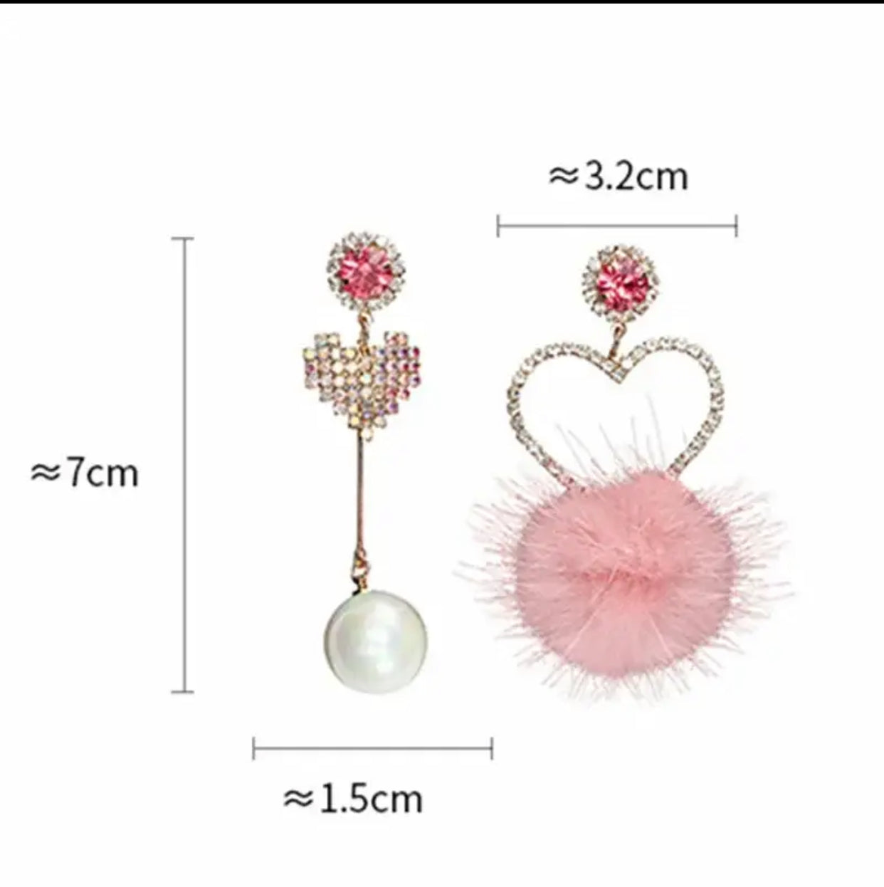 Crystal Love Heart Earrings