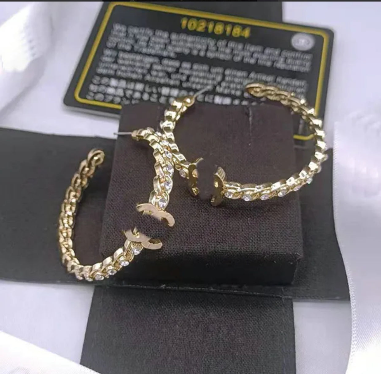 Designer Brand cc hoop Earrings