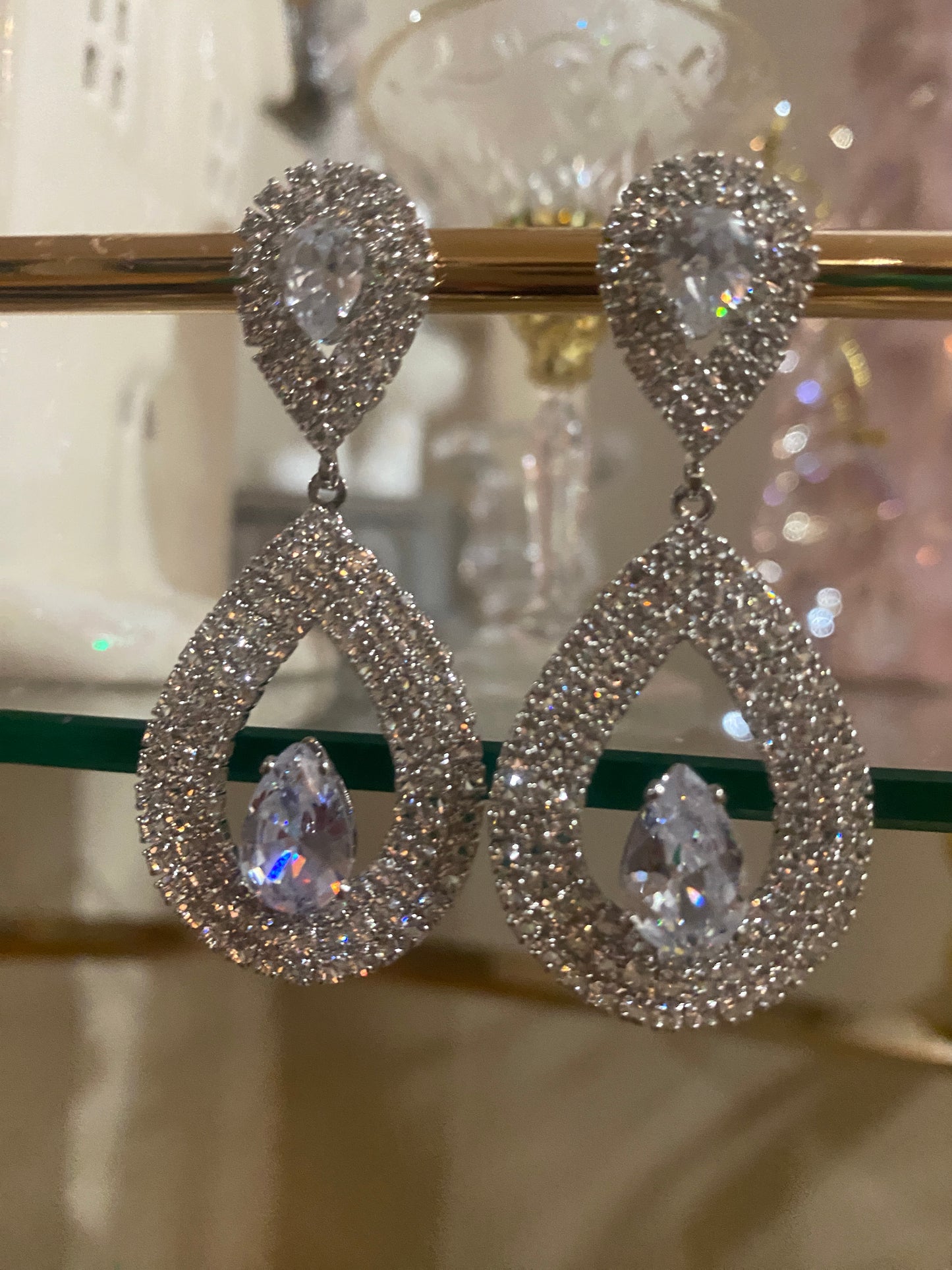 Full Rhinestone Earrings