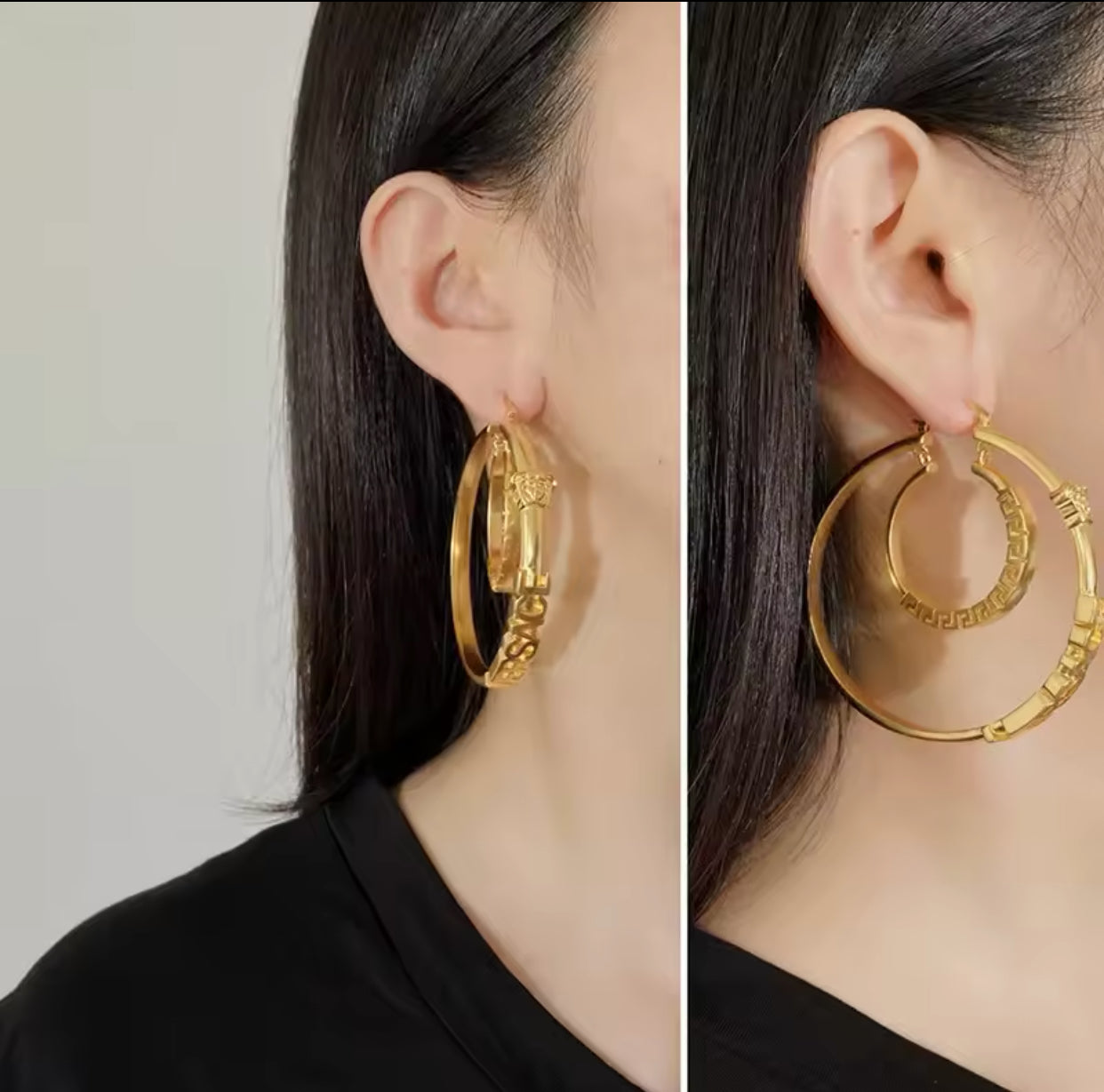 Double Ring Fashion Designer Earrings