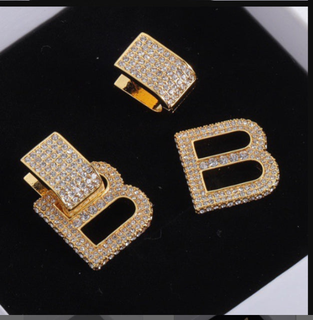 Large BB Fashion Earrings