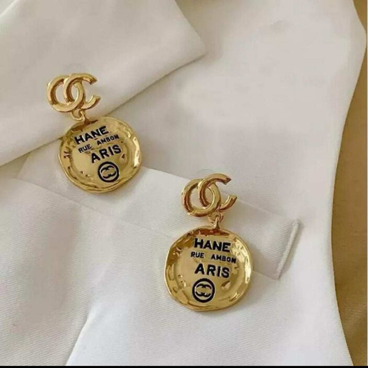 Double Letters Stud Earrings