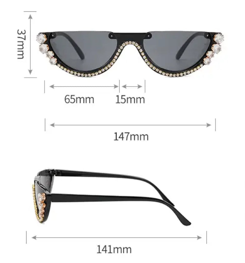 Diamond Cat Eye Sunglasses