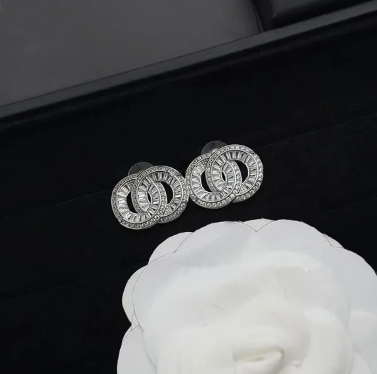 Fashionable CC Stud Earrings
