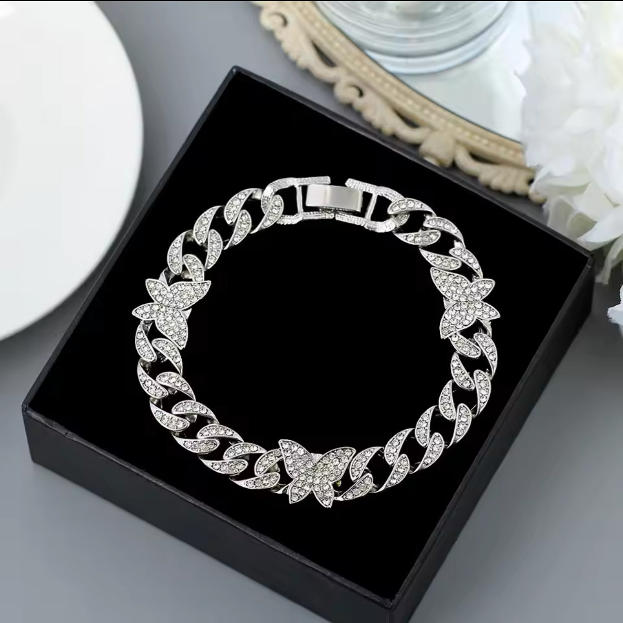 Butterfly Crystal Anklet