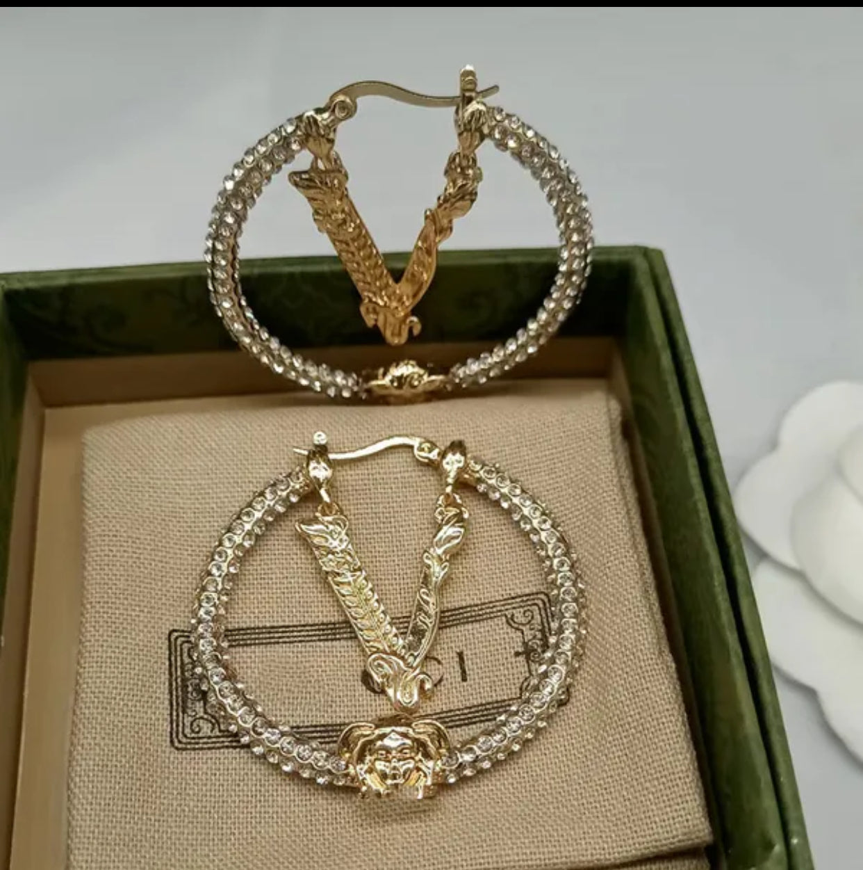 Gold plated Designer Hoop Earrings