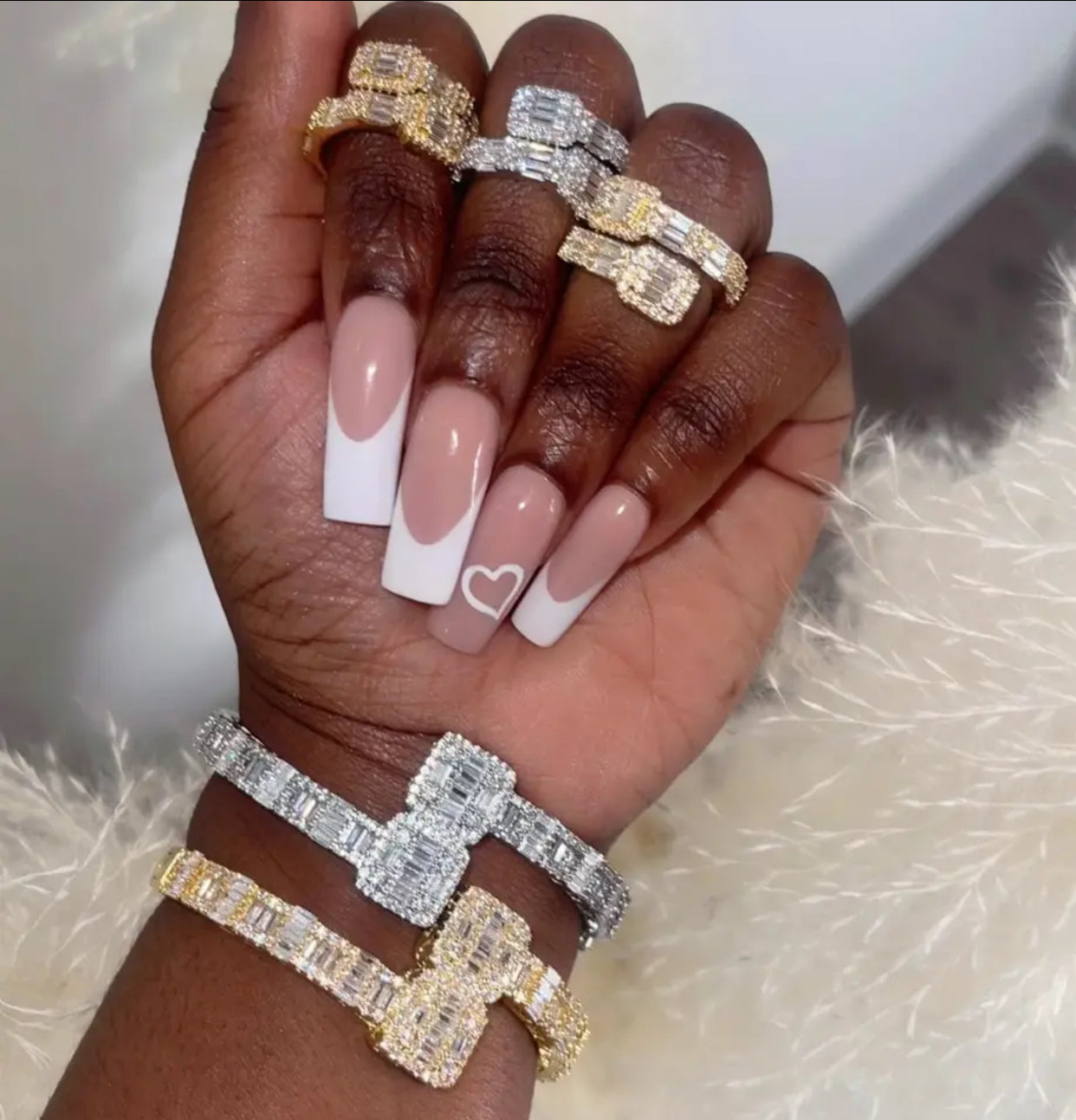 Cluster Bangle Ring Set