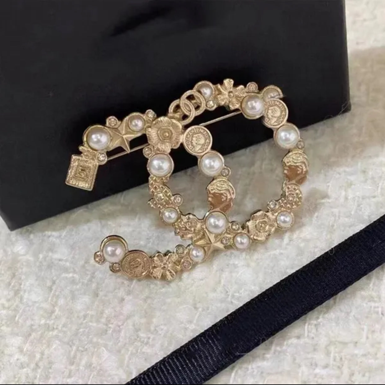 Elegant Gold Plated Brooch