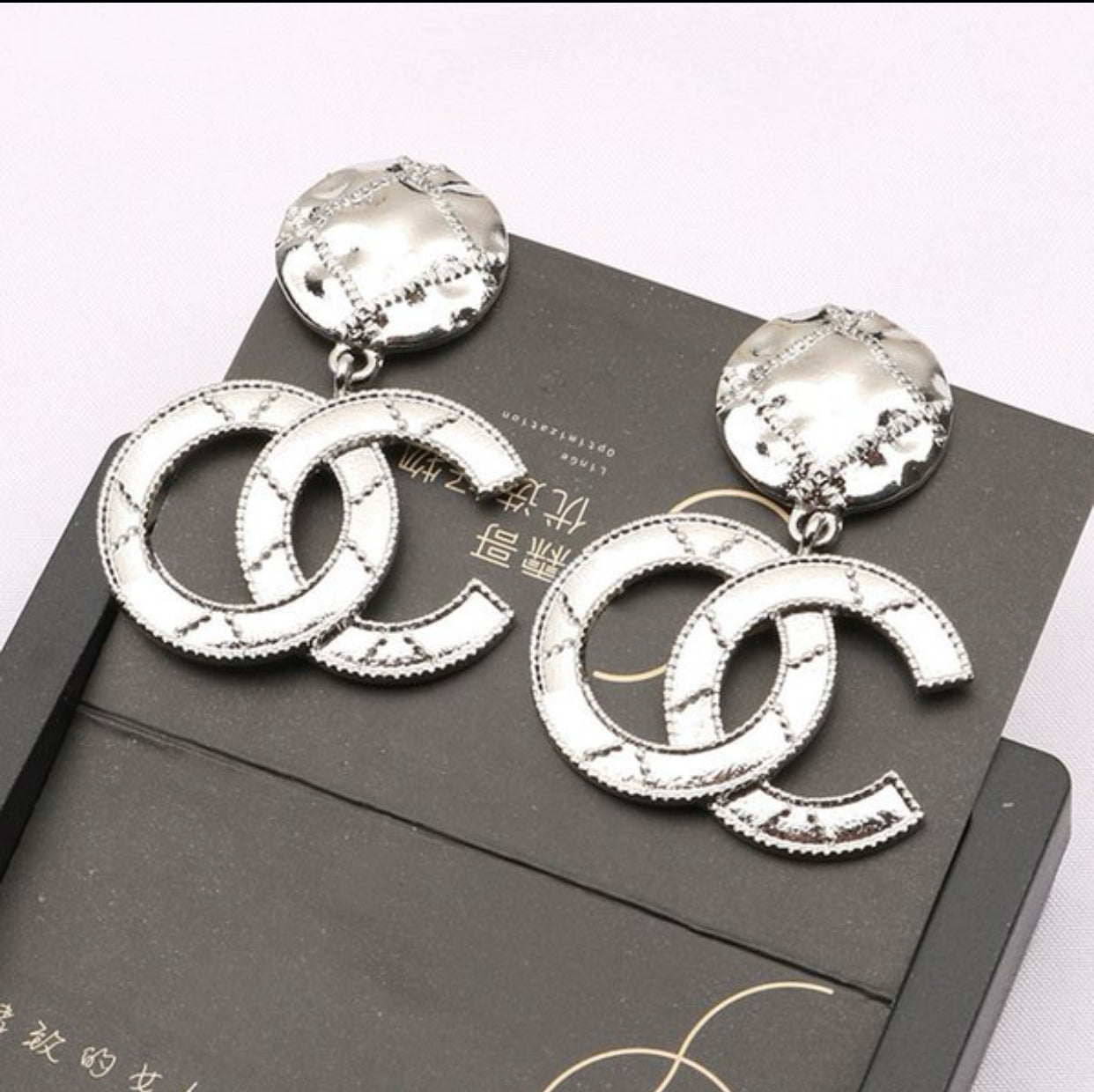 Designer Letter C Stud Earrings