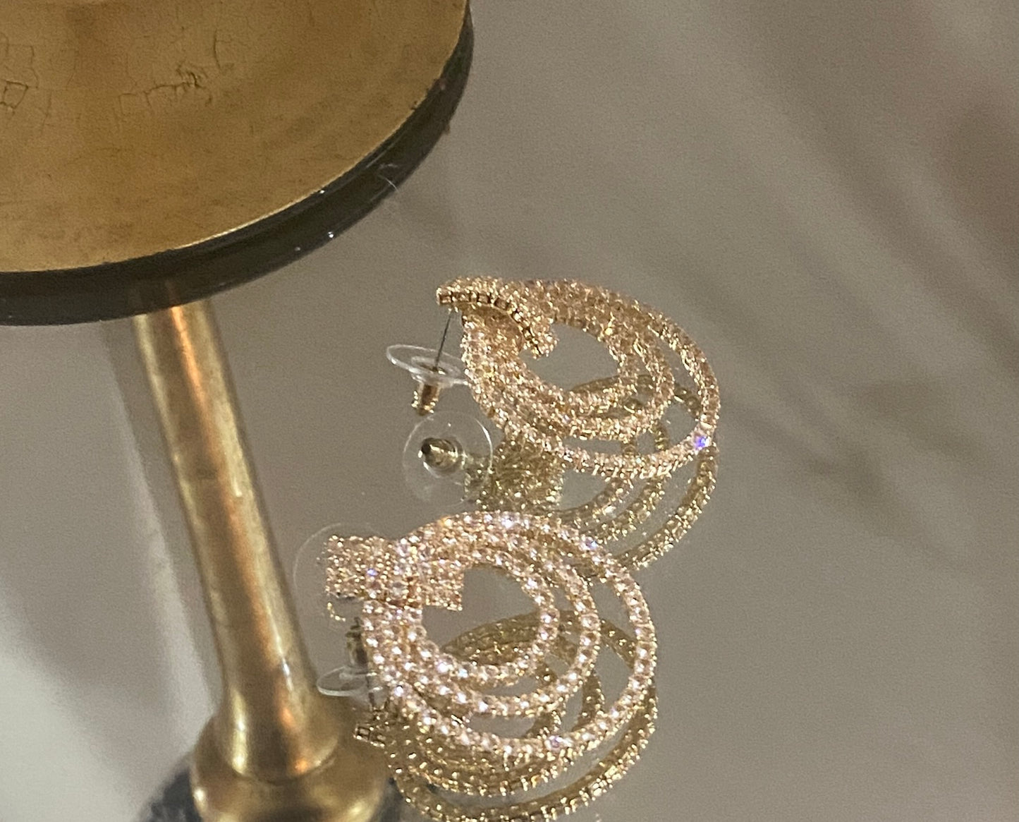 Rhinestone Stud Earrings