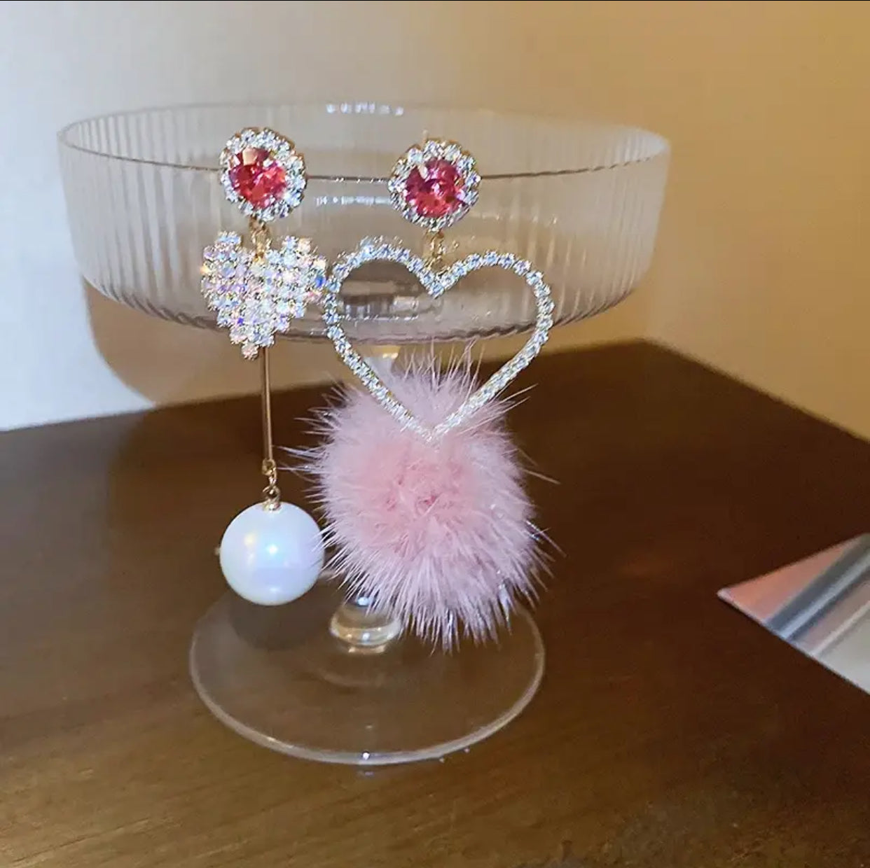 Crystal Love Heart Earrings