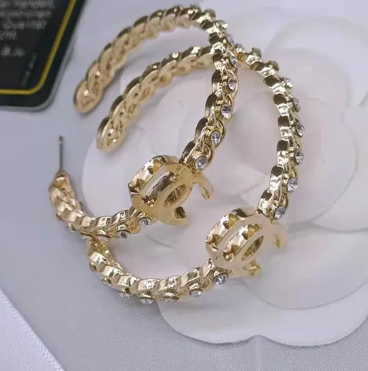 Designer Brand cc hoop Earrings