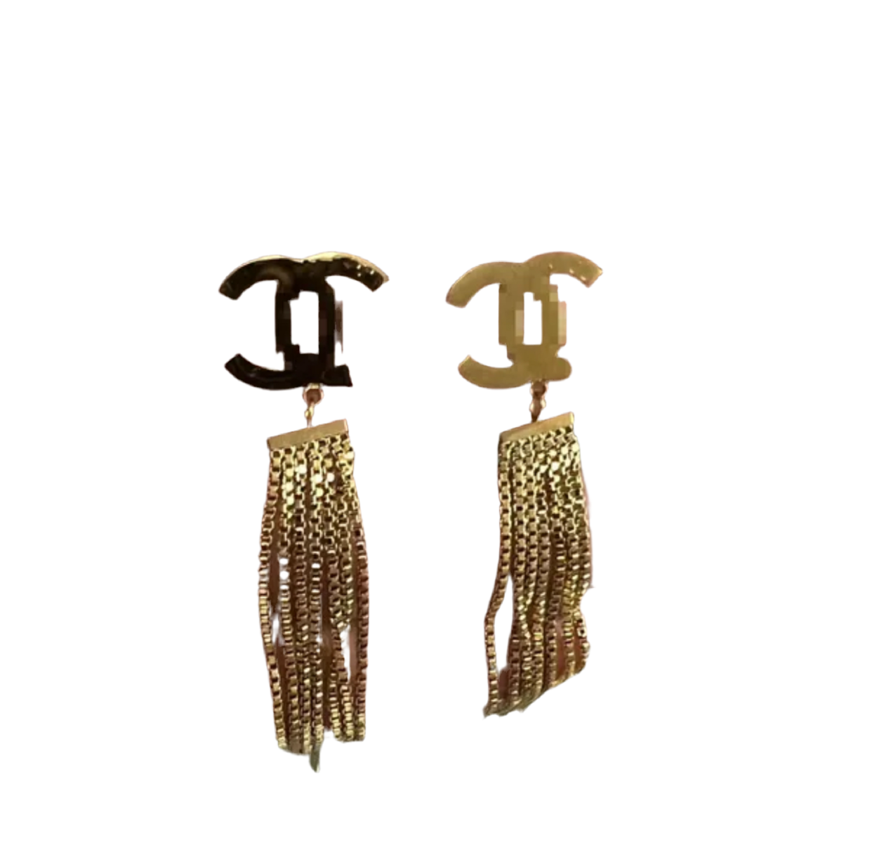 Designer Brand C Dangle Stud Earrings