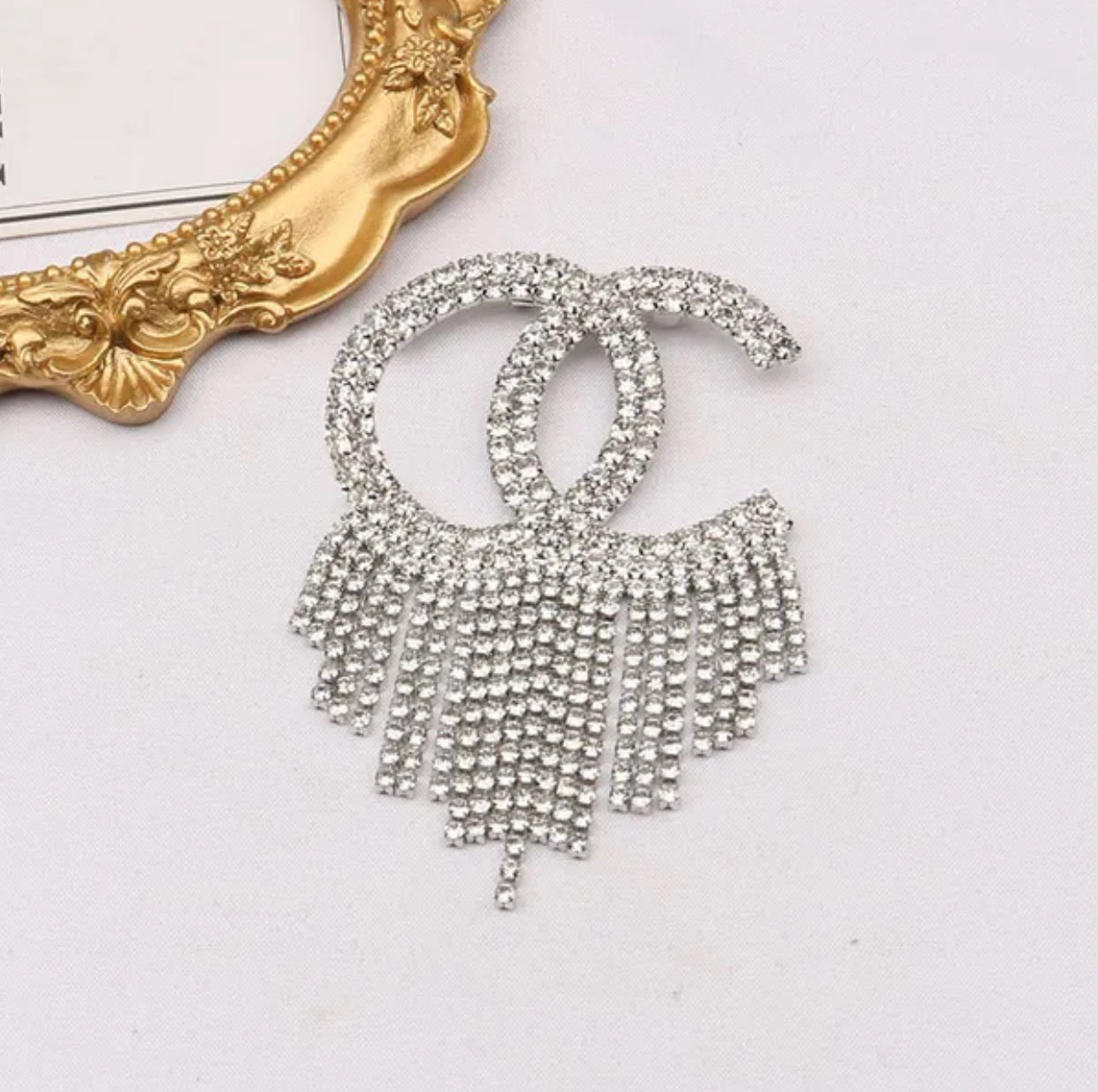 Elegant Gold Plated Designer Brand letter Brooch