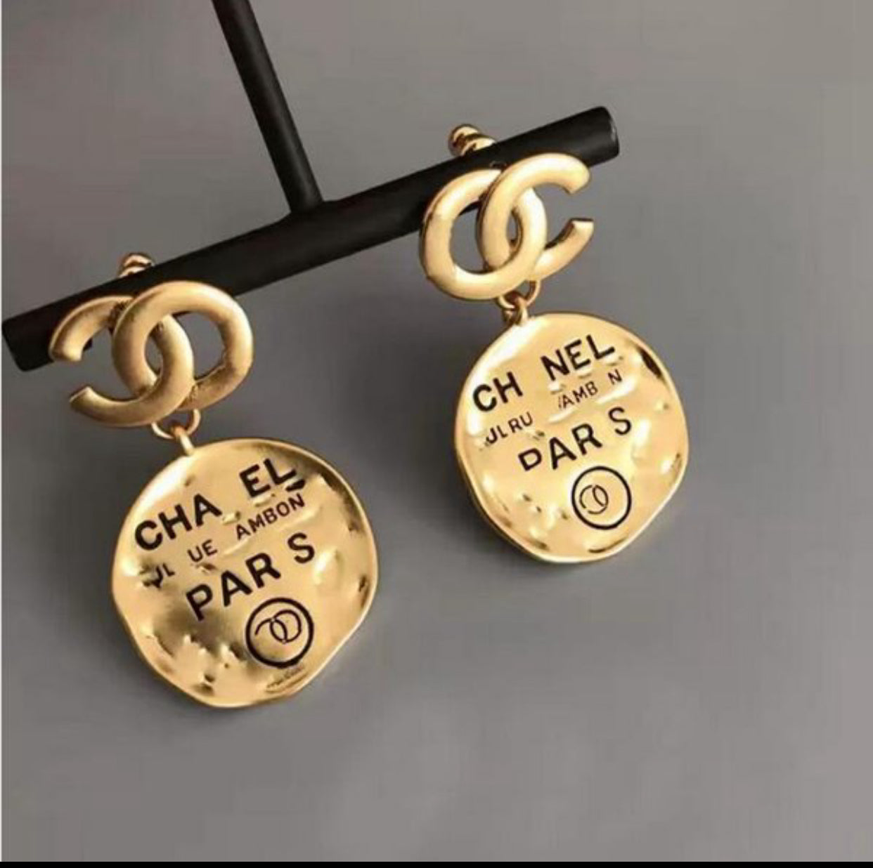 Double Letters Stud Earrings