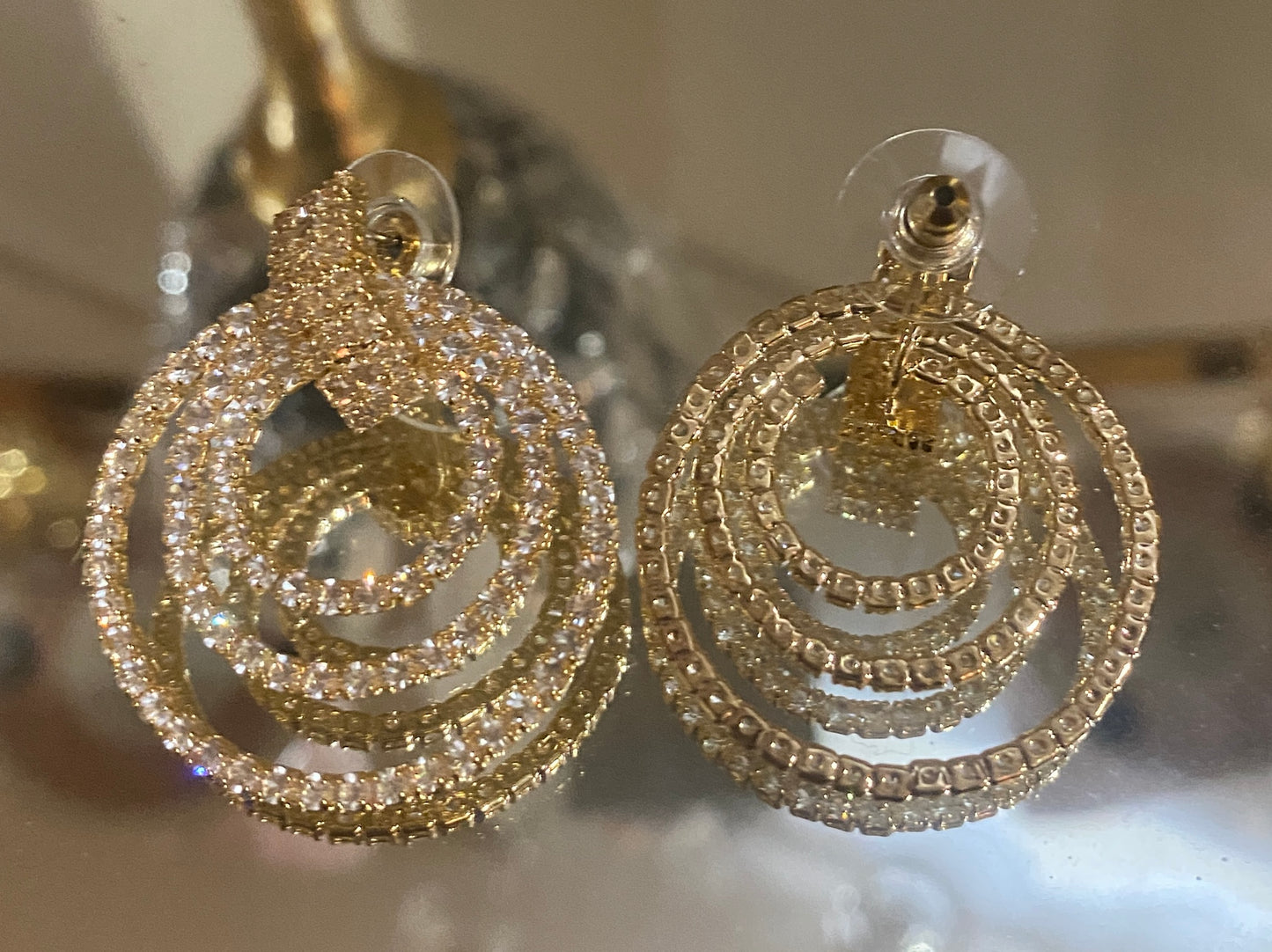 Rhinestone Stud Earrings