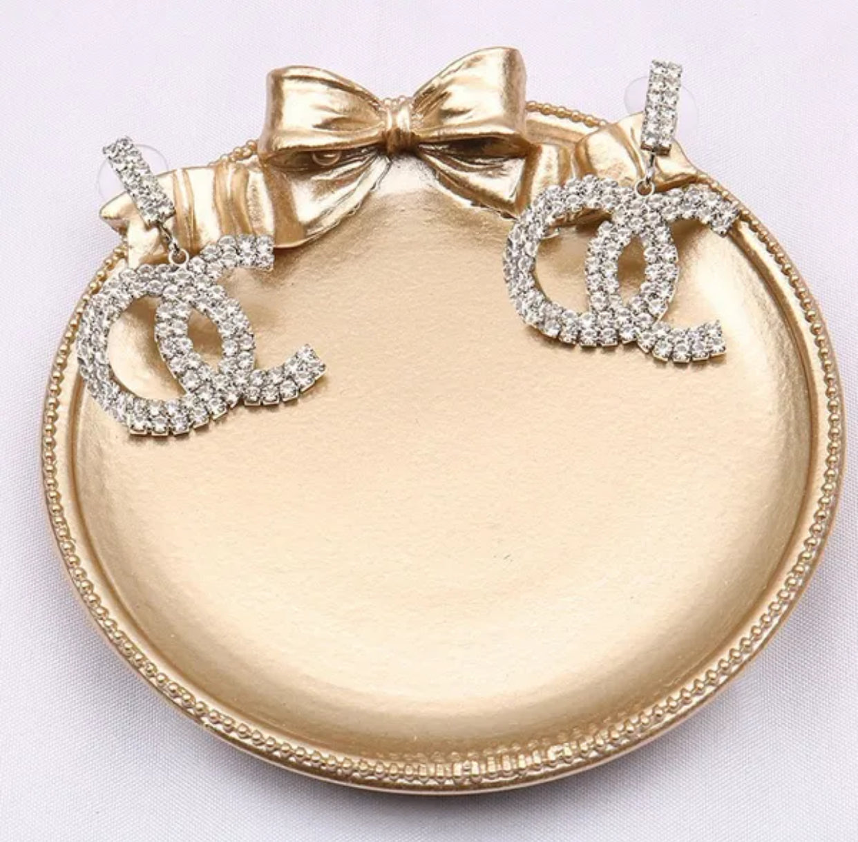 Tassel Designer CC Stud Earrings