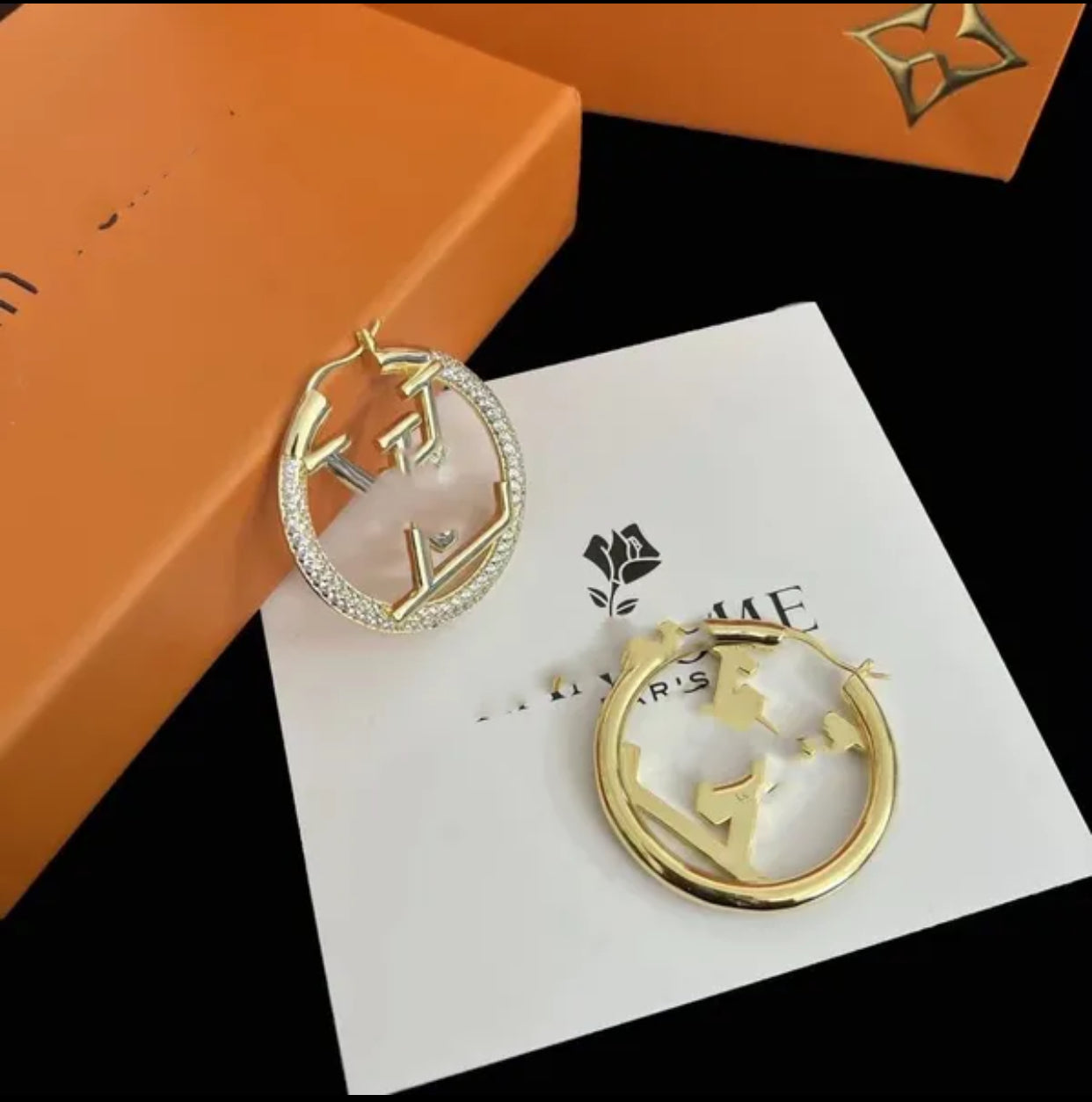 Luxury Big Hoop Crystal Earrings