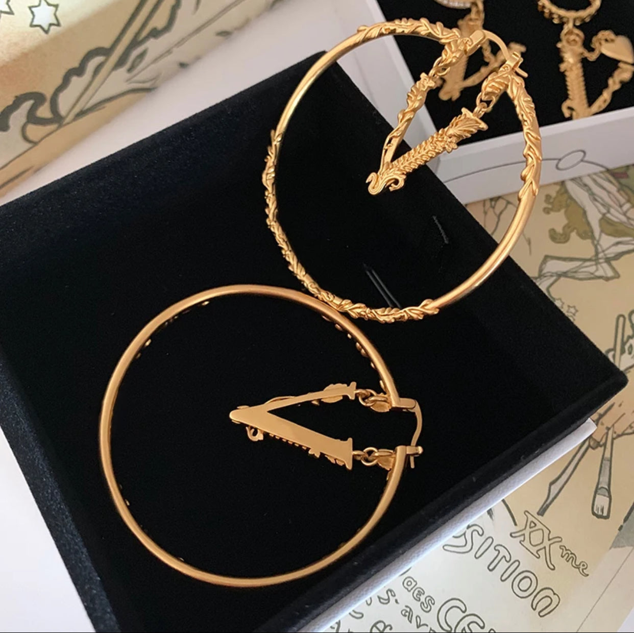 Designer Brand Vers Hoop Earrings