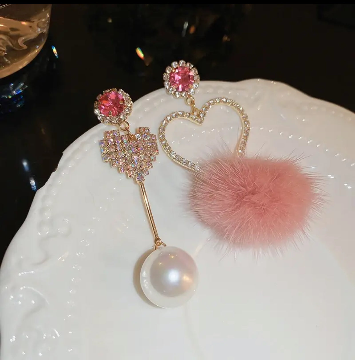 Crystal Love Heart Earrings