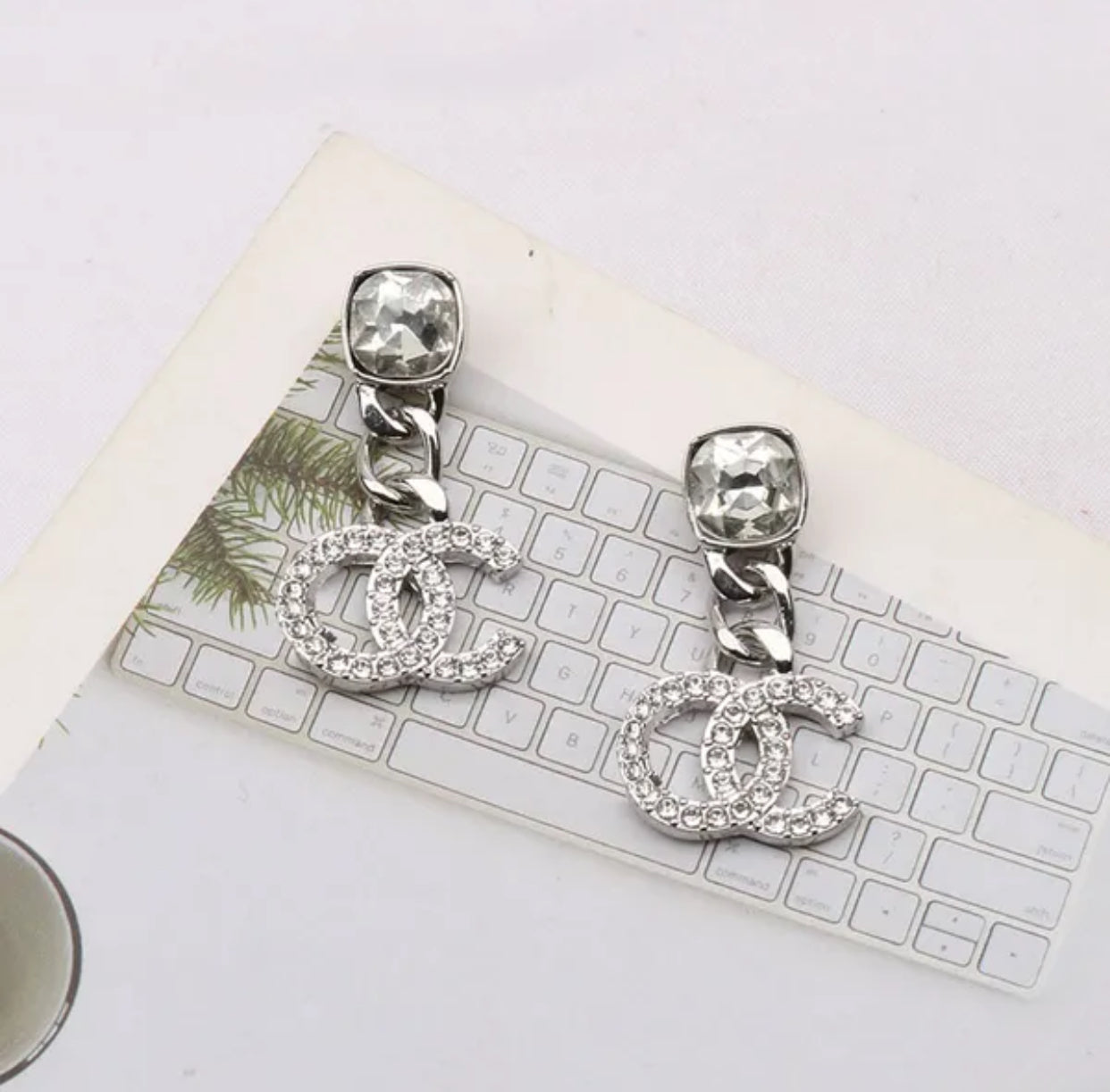 Double Letters stud Earrings