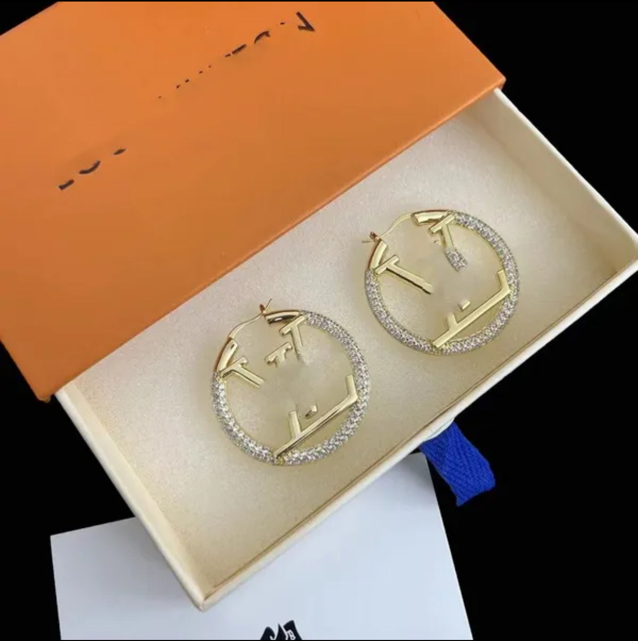 Luxury Big Hoop Crystal Earrings