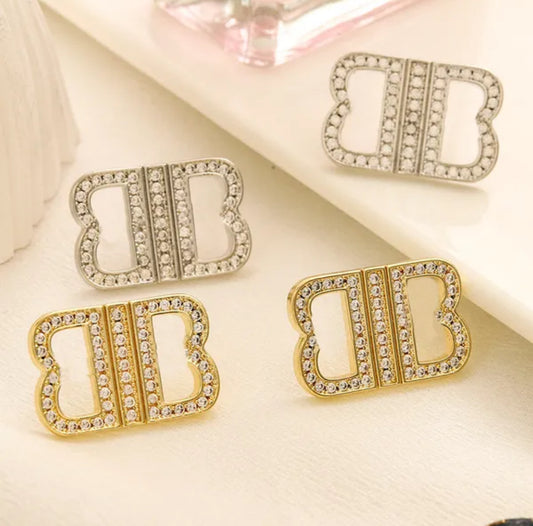 BB Luxury Brand Stud Earrings
