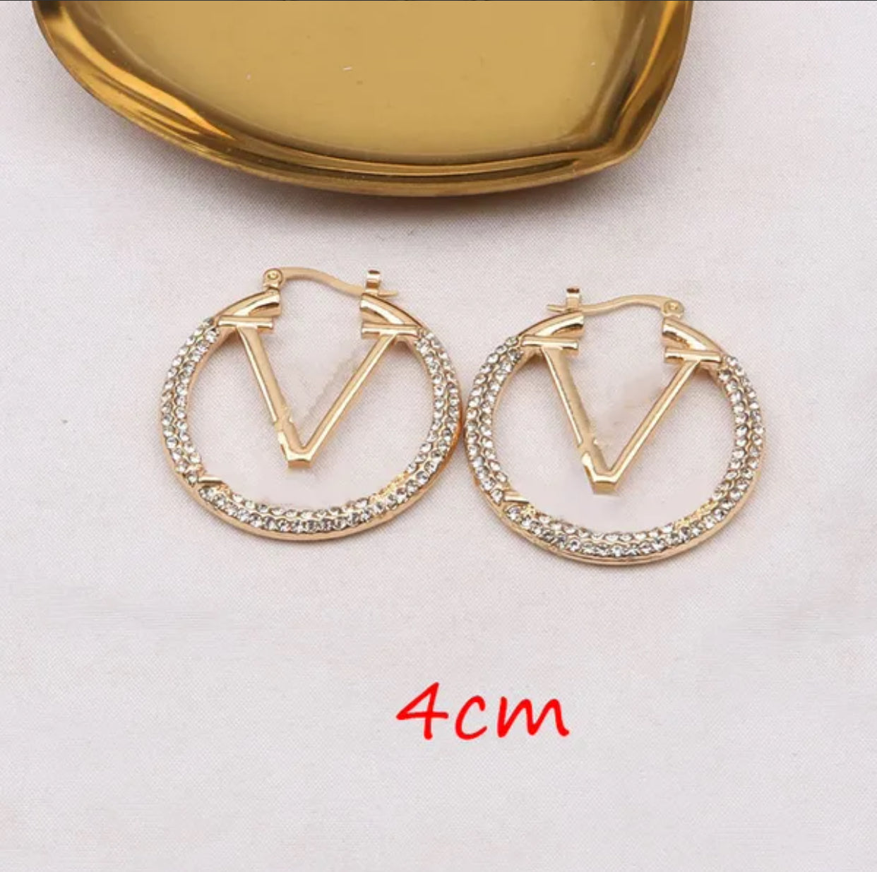 Luxury Big Hoop Crystal Earrings