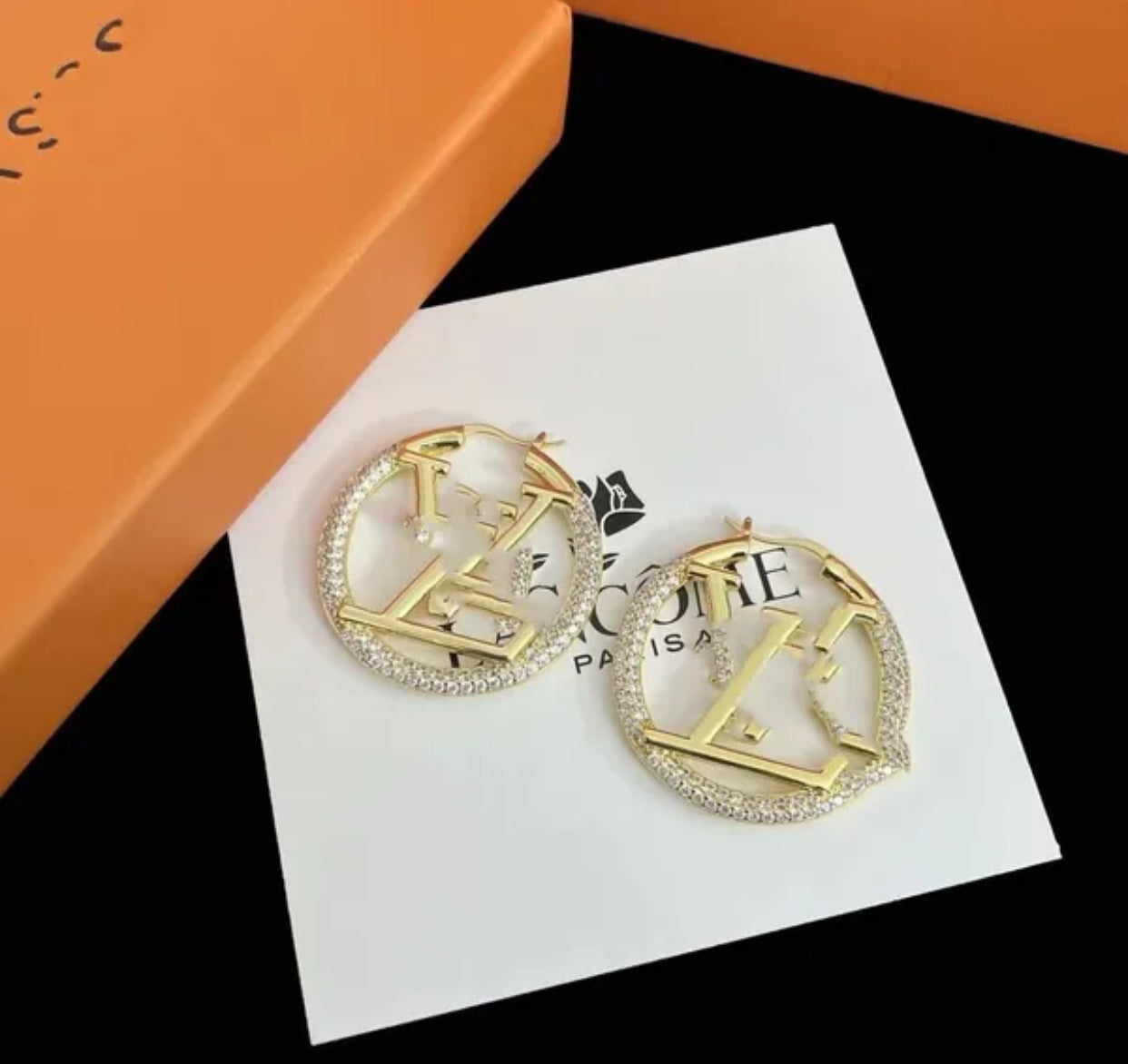 Luxury Big Hoop Crystal Earrings