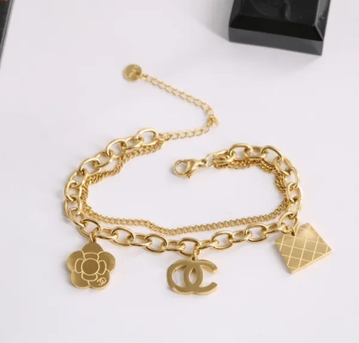 Gold Plated Luxury Designer Chain Bracelet