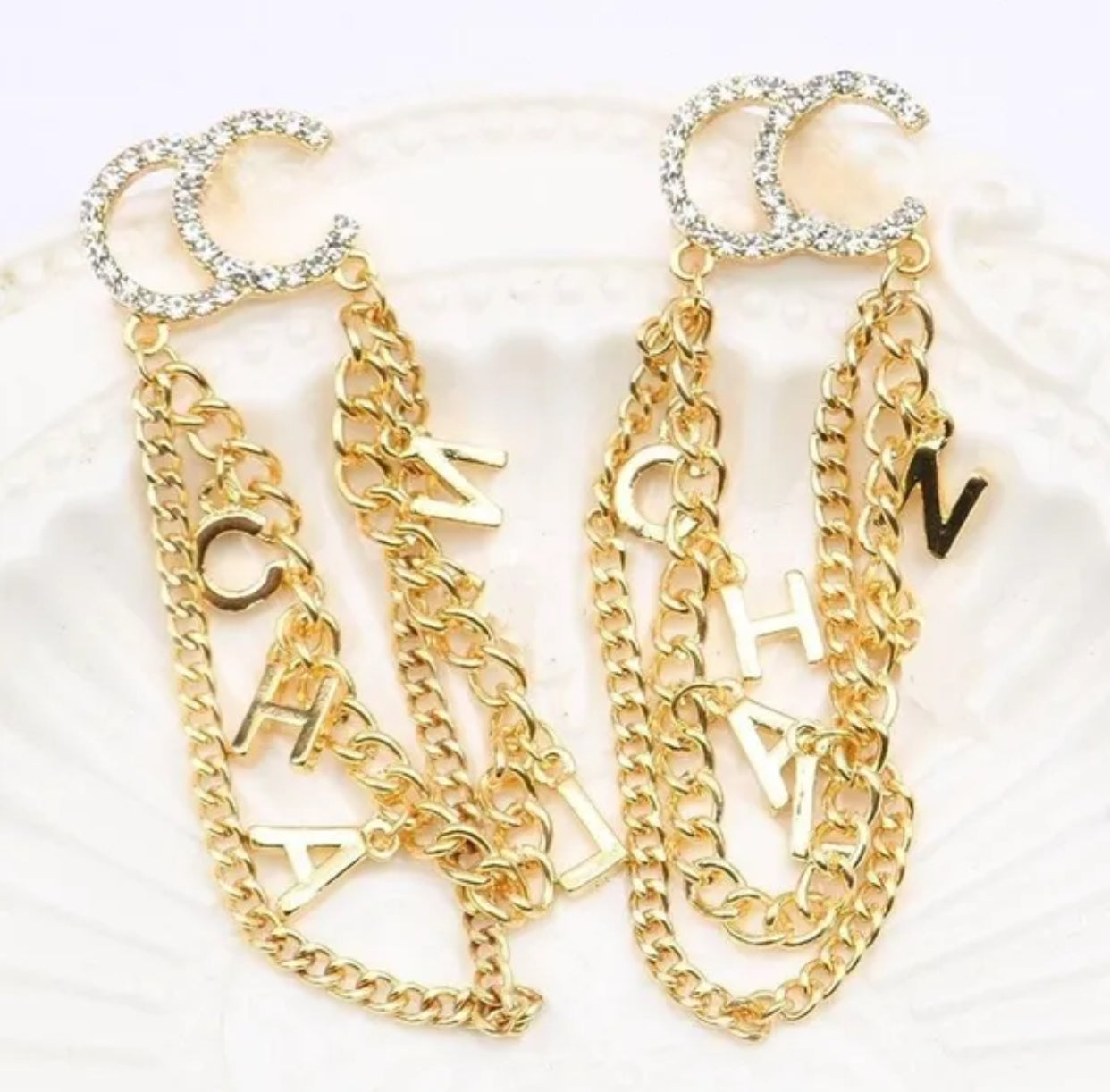 Designer C Letter Earrings