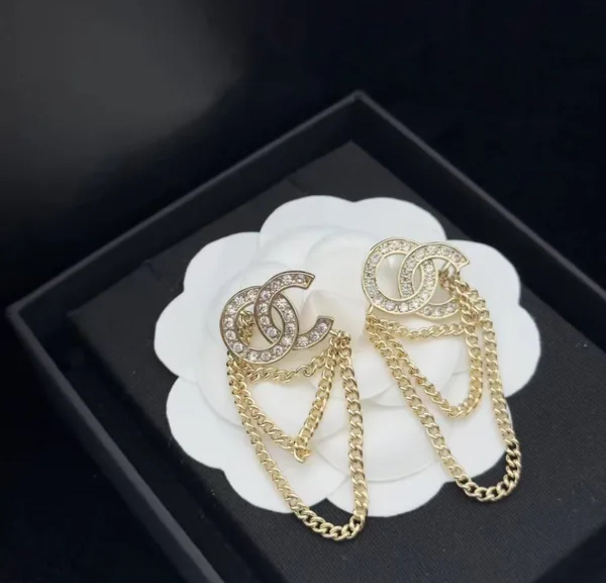 Designer CC letter Stud Earrings