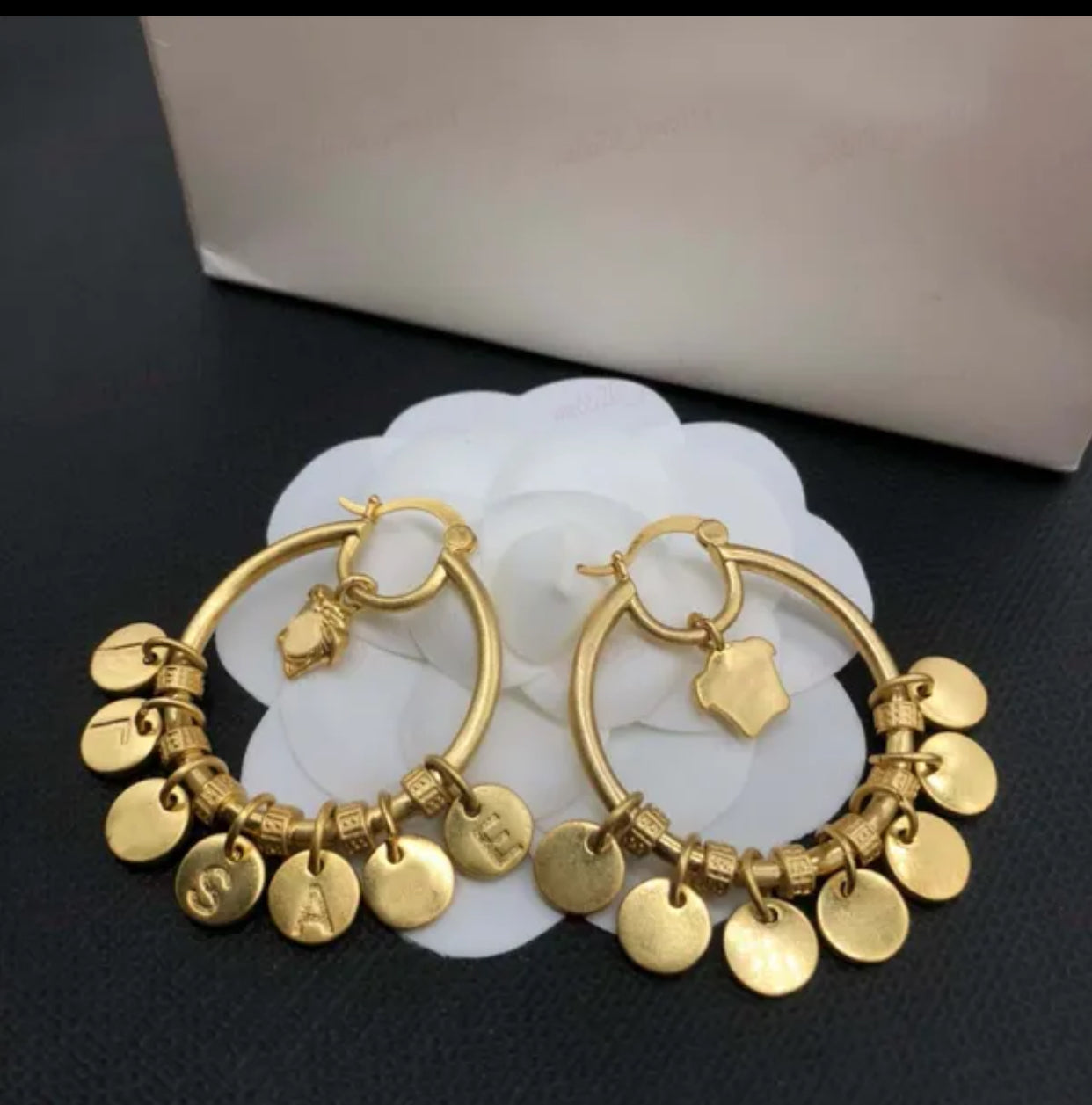 Fashion designer Hoops Earrings
