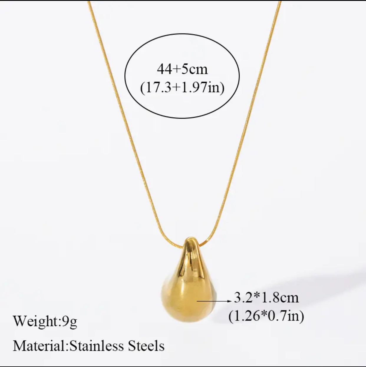 Trendy Waterdrop Necklace Earrings set