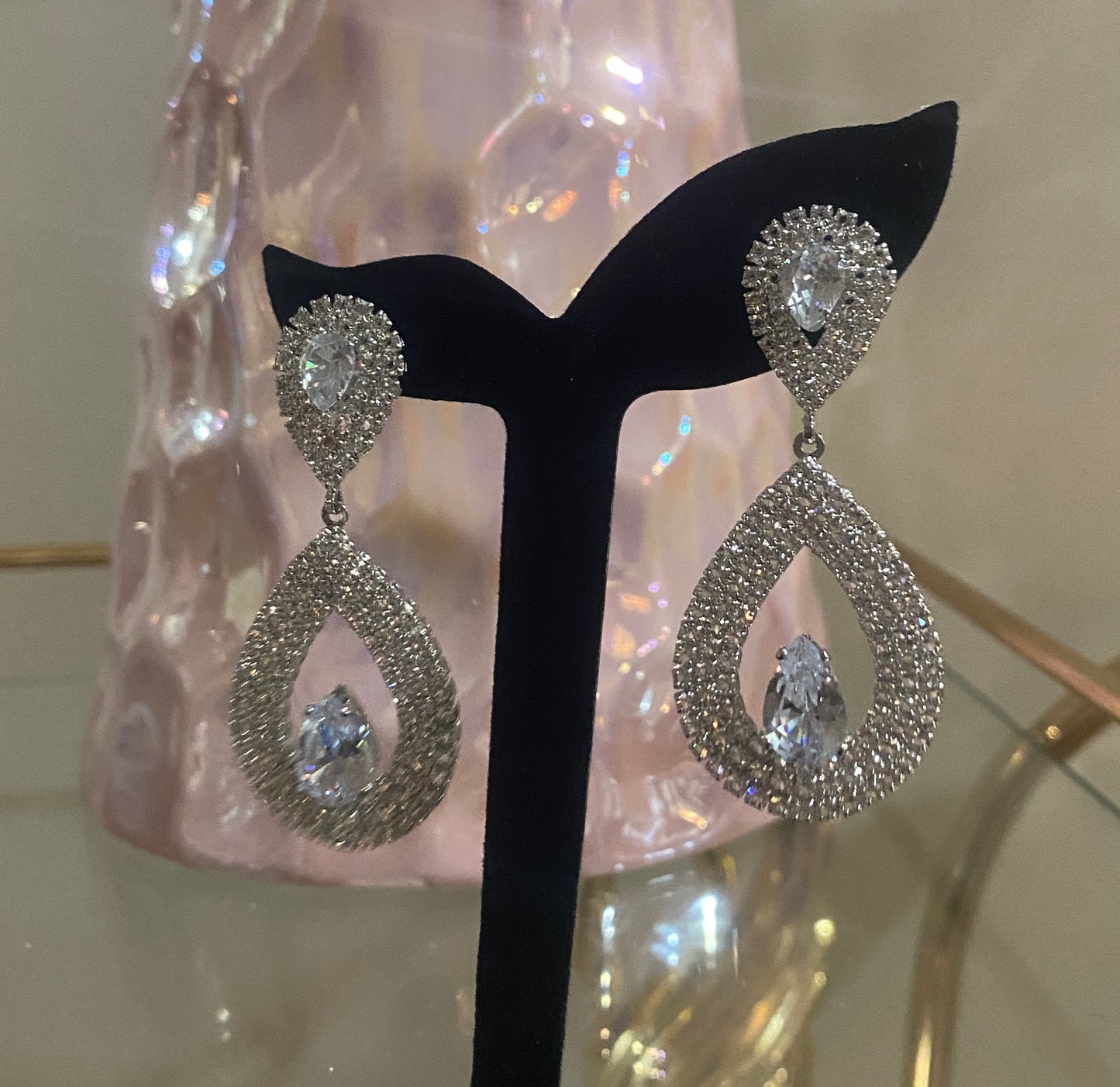 Full Rhinestone Earrings