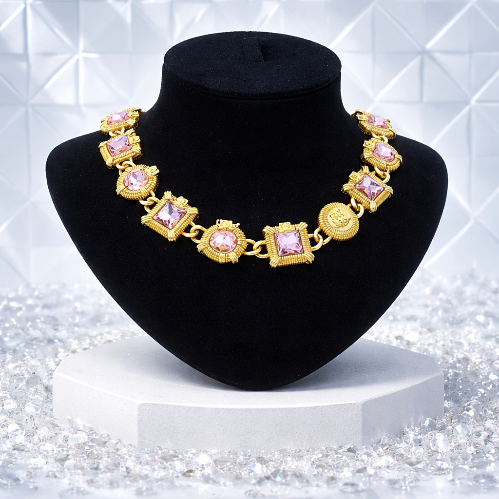 Luxury Designed Pink Diamonds choker