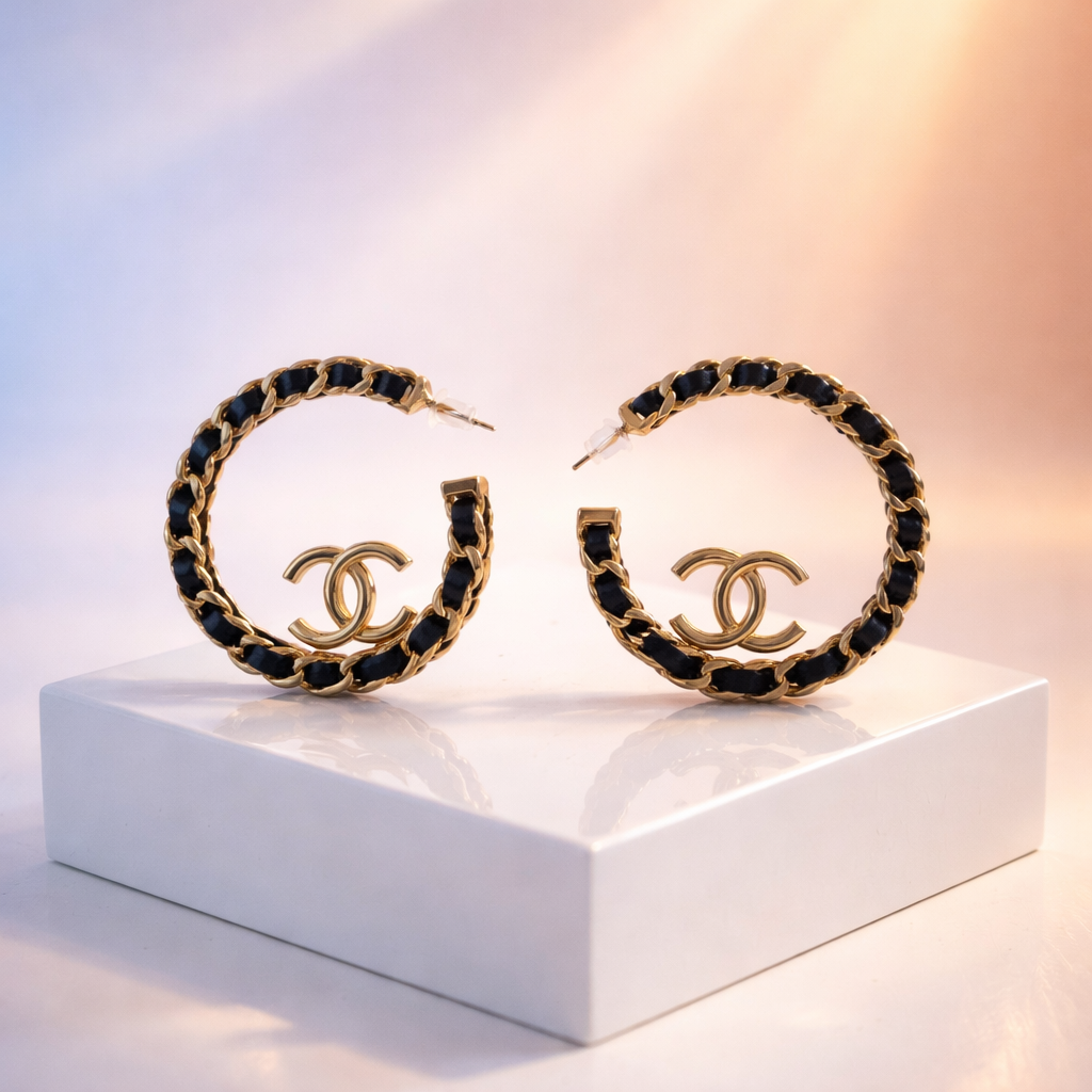 Luxury Brand Letter CC Hoops Earrings