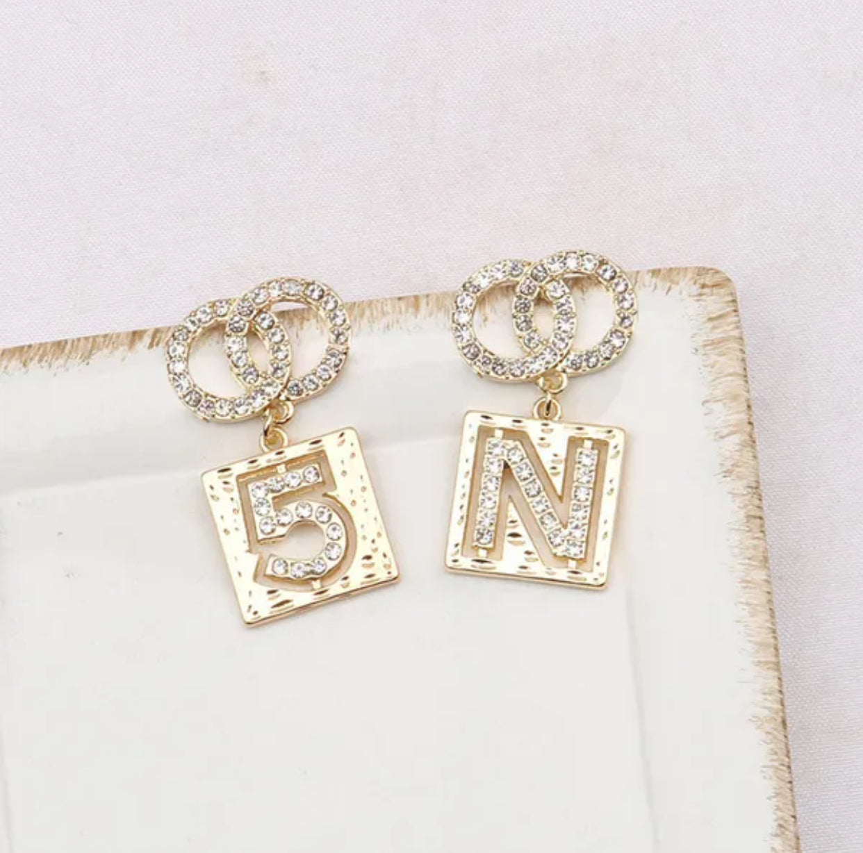 Designer Fashion CC earrings