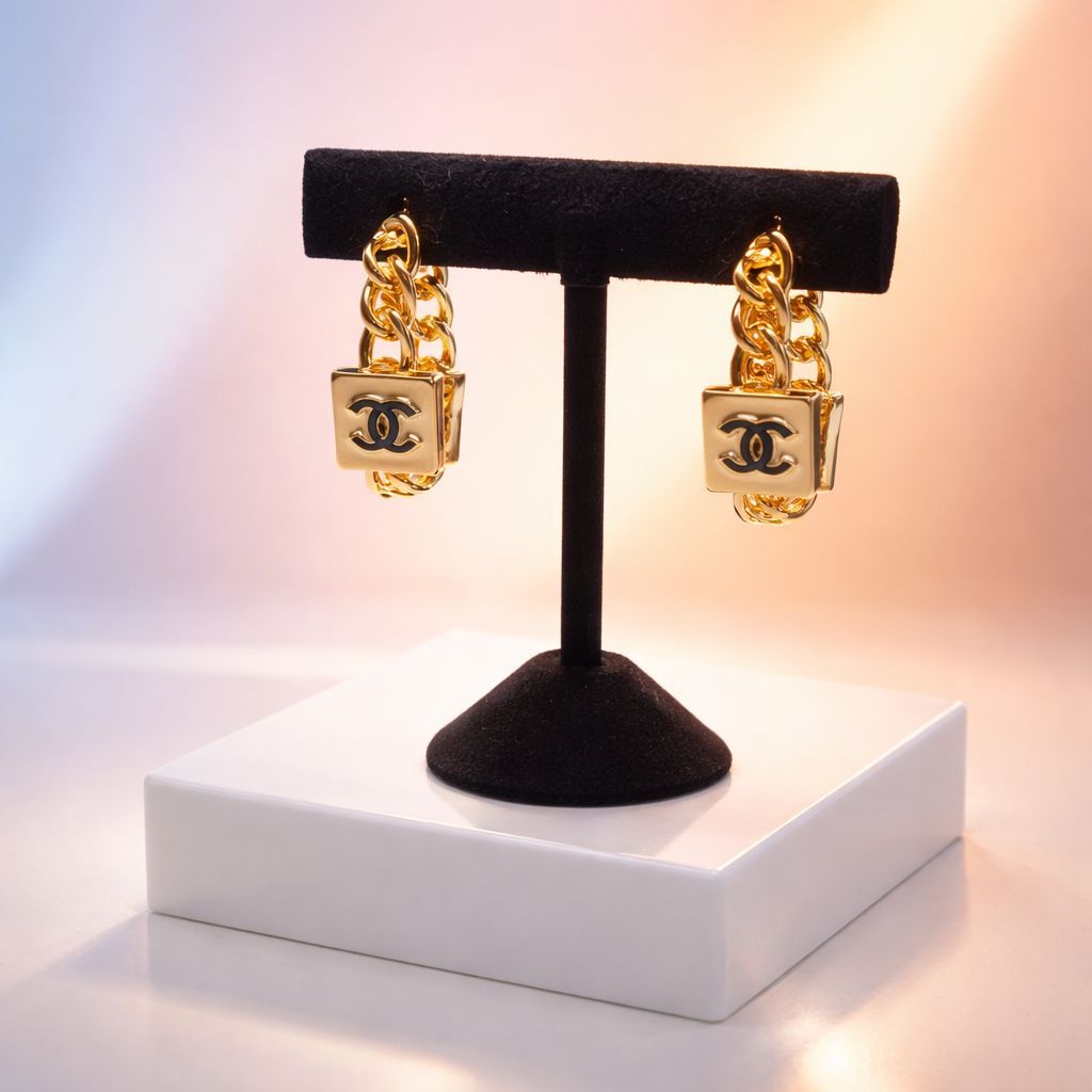 Luxury Brand cc hoop Stud Earrings
