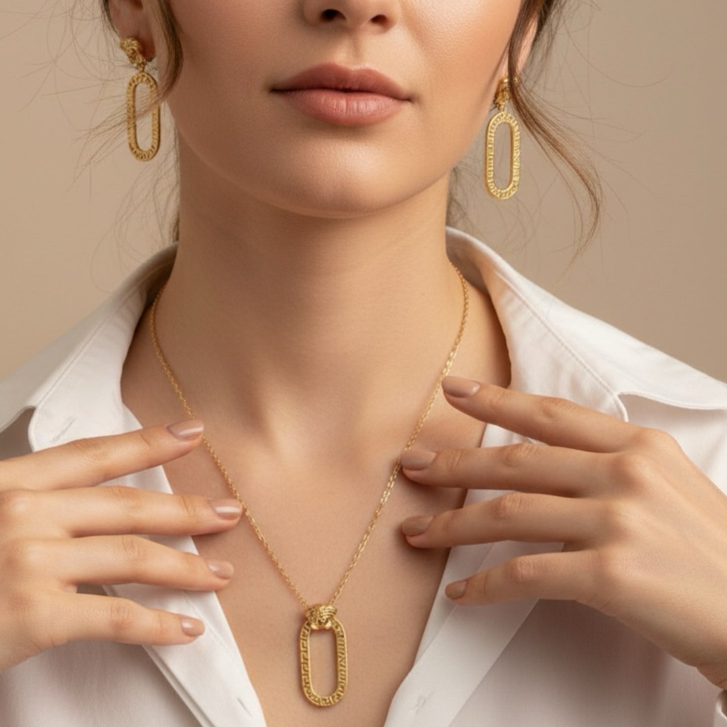 Fashion Earrings Necklace Set