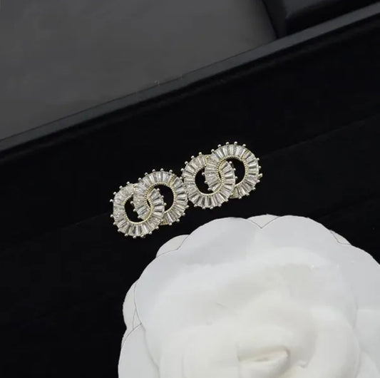Brand CC Stud Earrings