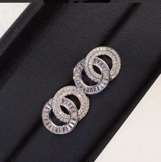 Designer Brand CC Stud Earrings