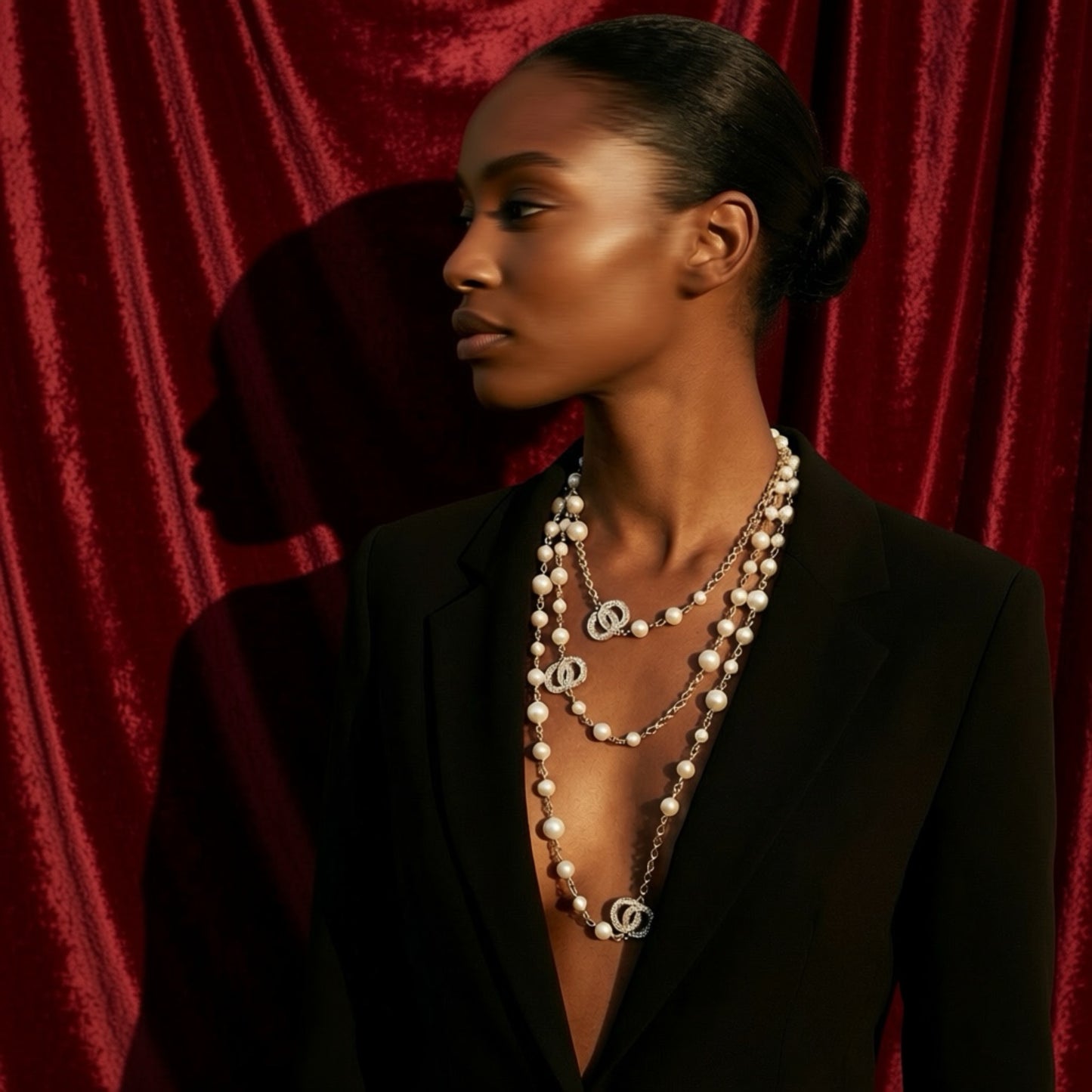 Luxury Fashion Pearl Necklace Classic Vintage Jewelry